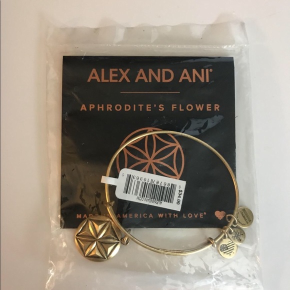 ALEX AND ANI Geo Flower Charm Bangle Bracelet - Picture 4 of 4